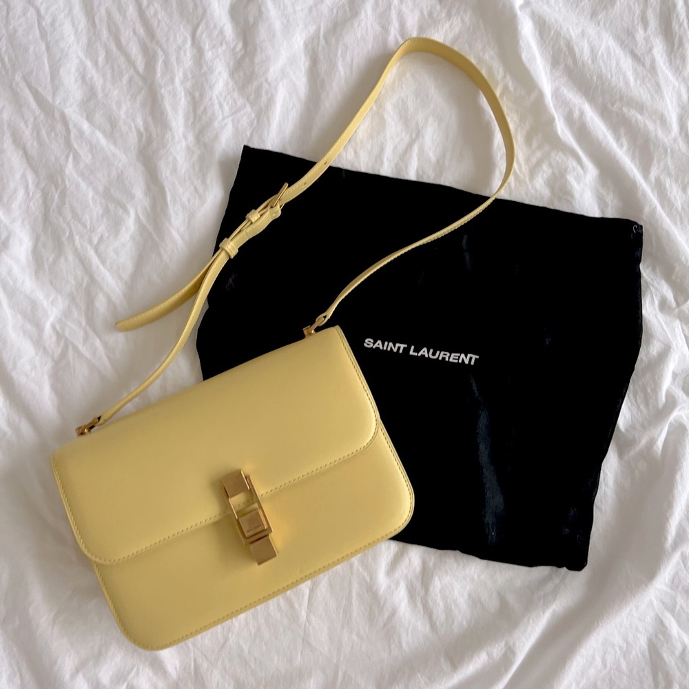 YSL Saint Laurent Le Carre Leather Shoulder Bag